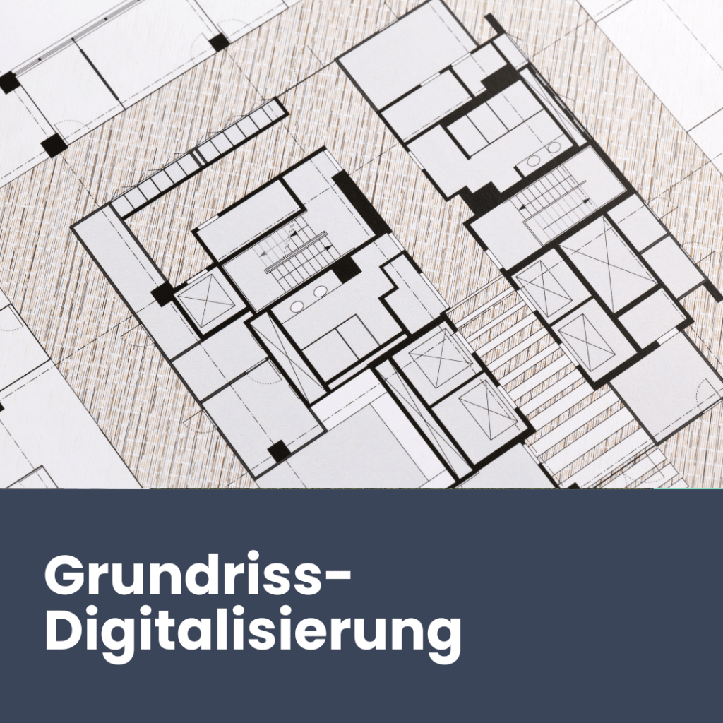 Symbolbild und Schriftzug zur Grundriss-Digitalisierung