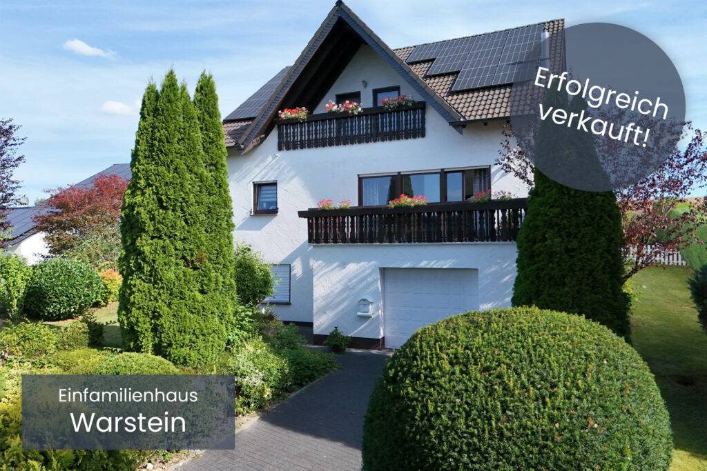 Immoprofis365 GmbH - erfolgreich verkauft: Einfamilienhaus Warstein – Sichtigvor